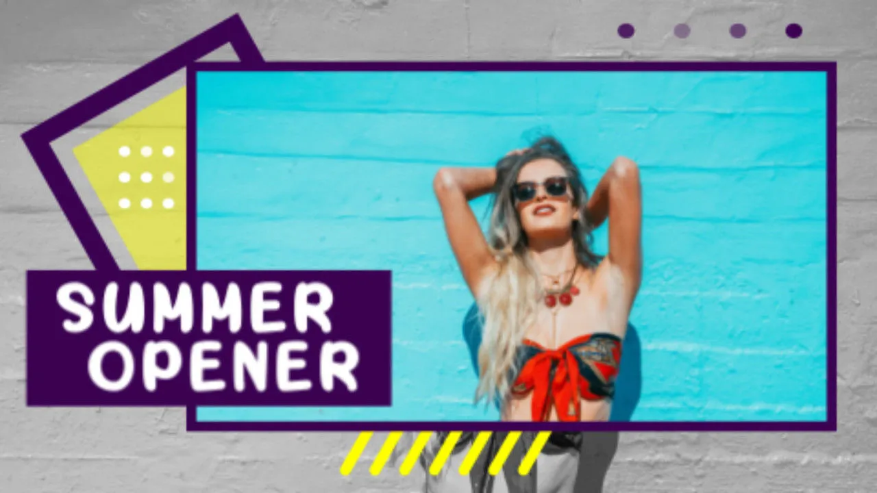 放克疯狂开场动画像素设计精选AE模板