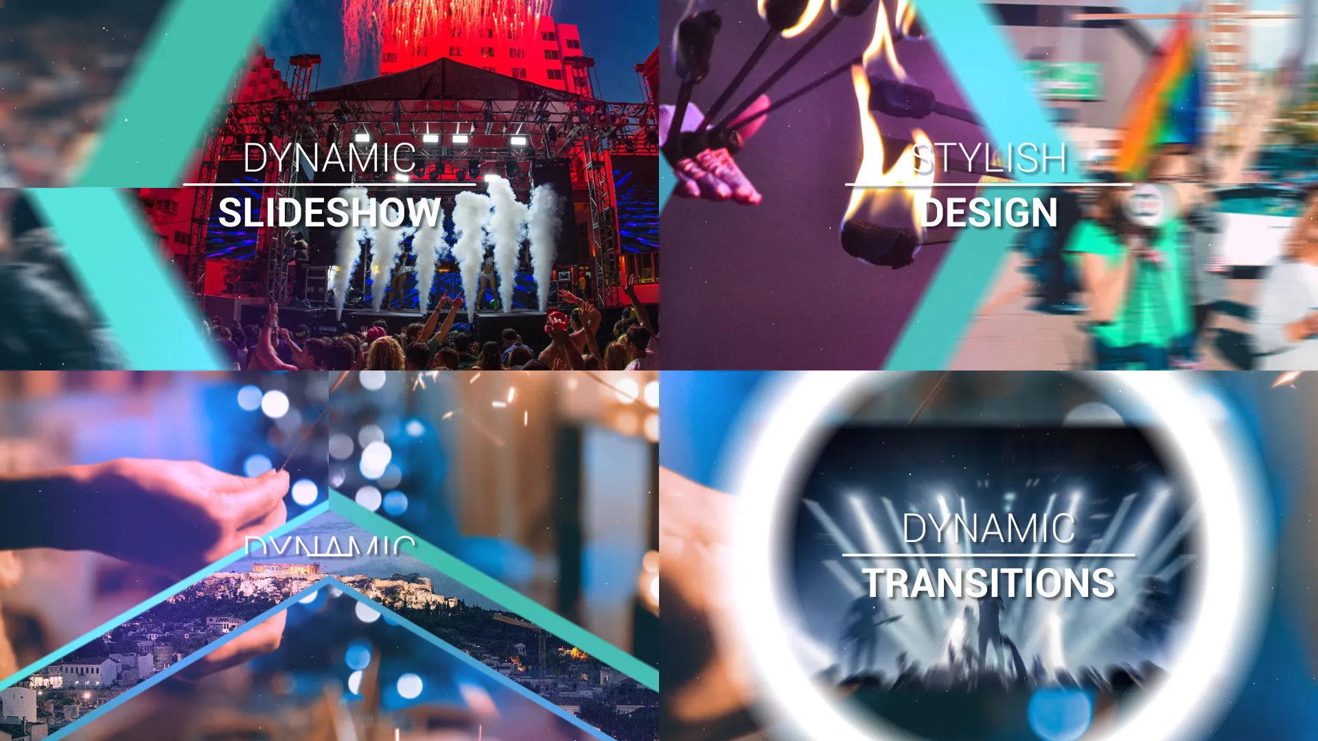 动态幻灯片像素设计精选AE模板