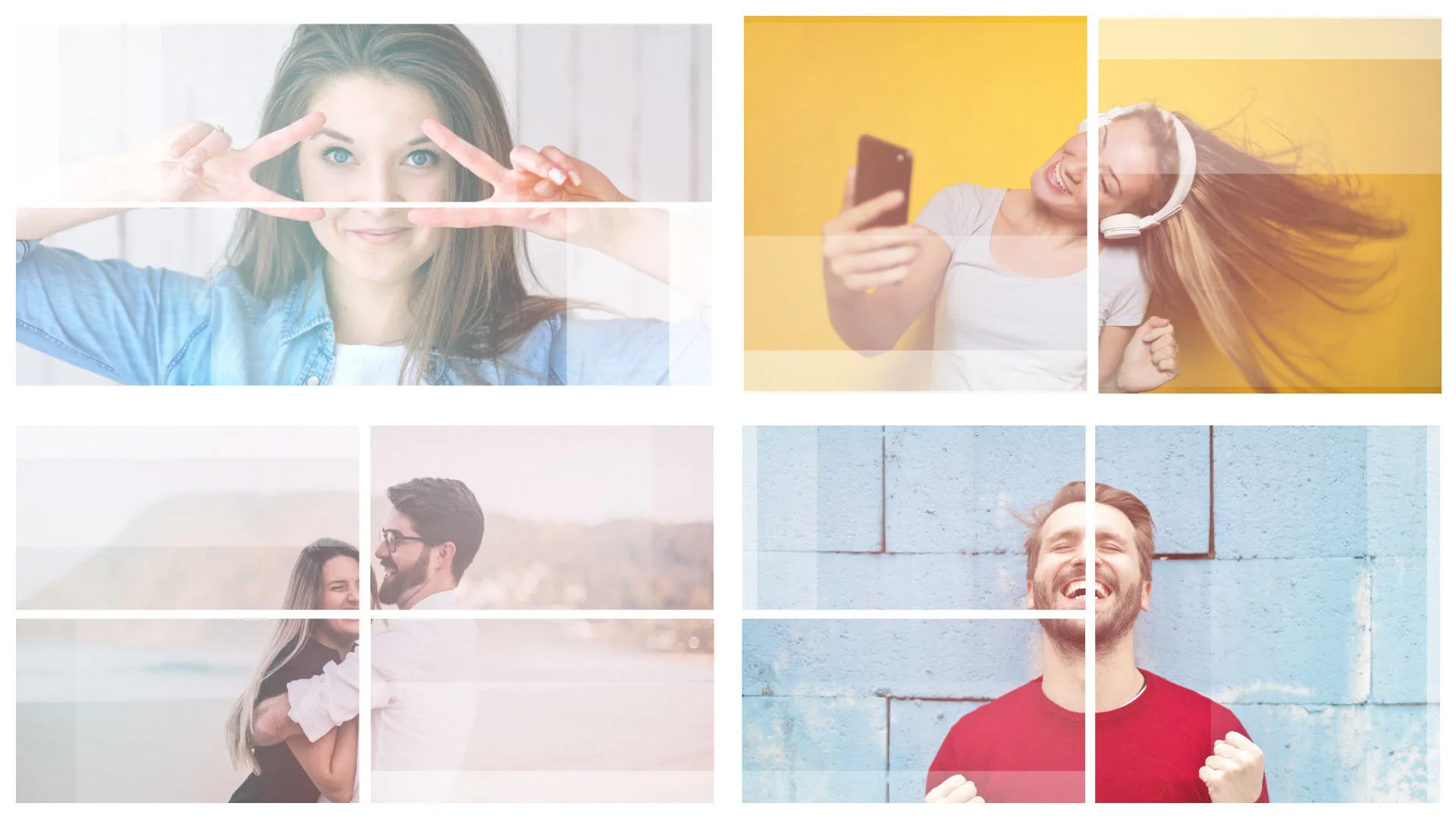 现代干净创意的照片幻灯片像素设计精选AE模板