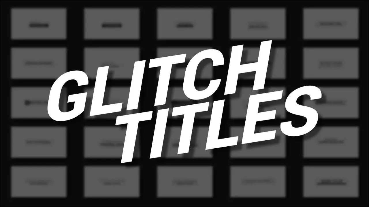 25个很酷的故障标题像素设计精选AE模板