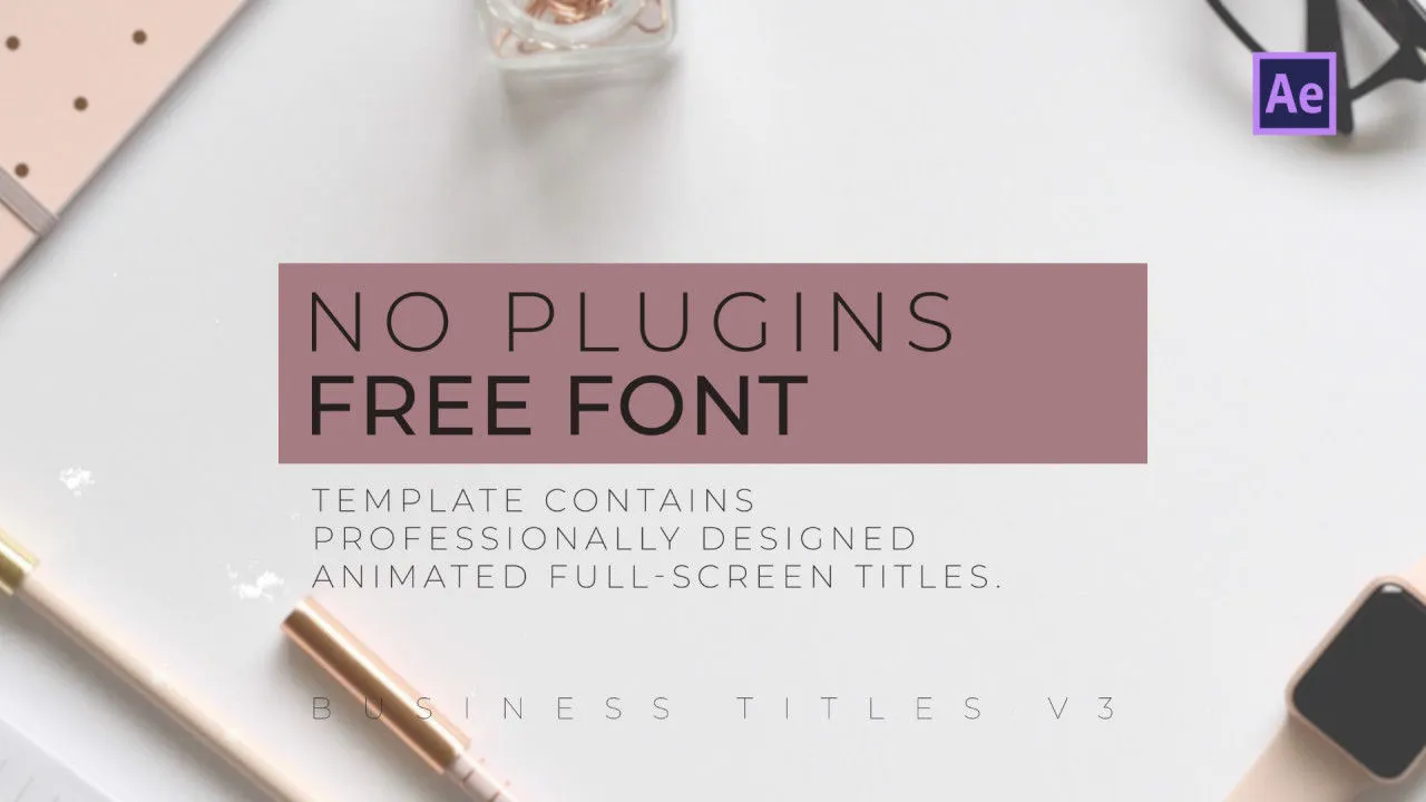 9个专业设计商业标题像素设计精选AE模板