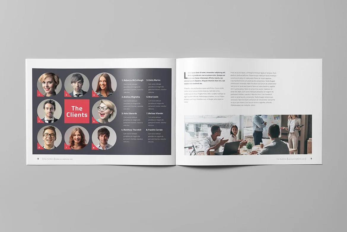 工作室/企业/机构组织适用的宣传画册模板 The Portfolio Landscape插图(3)