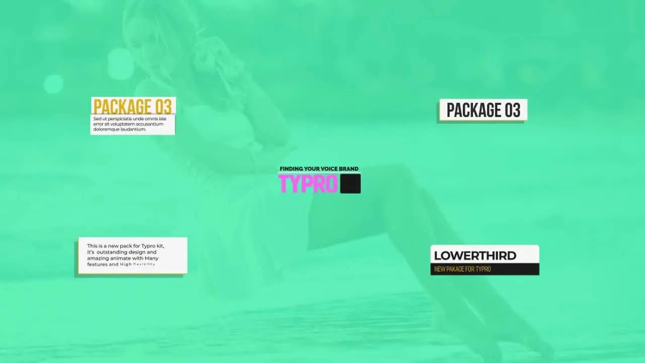 11个复杂的动画下三分之一像素设计精选AE模板