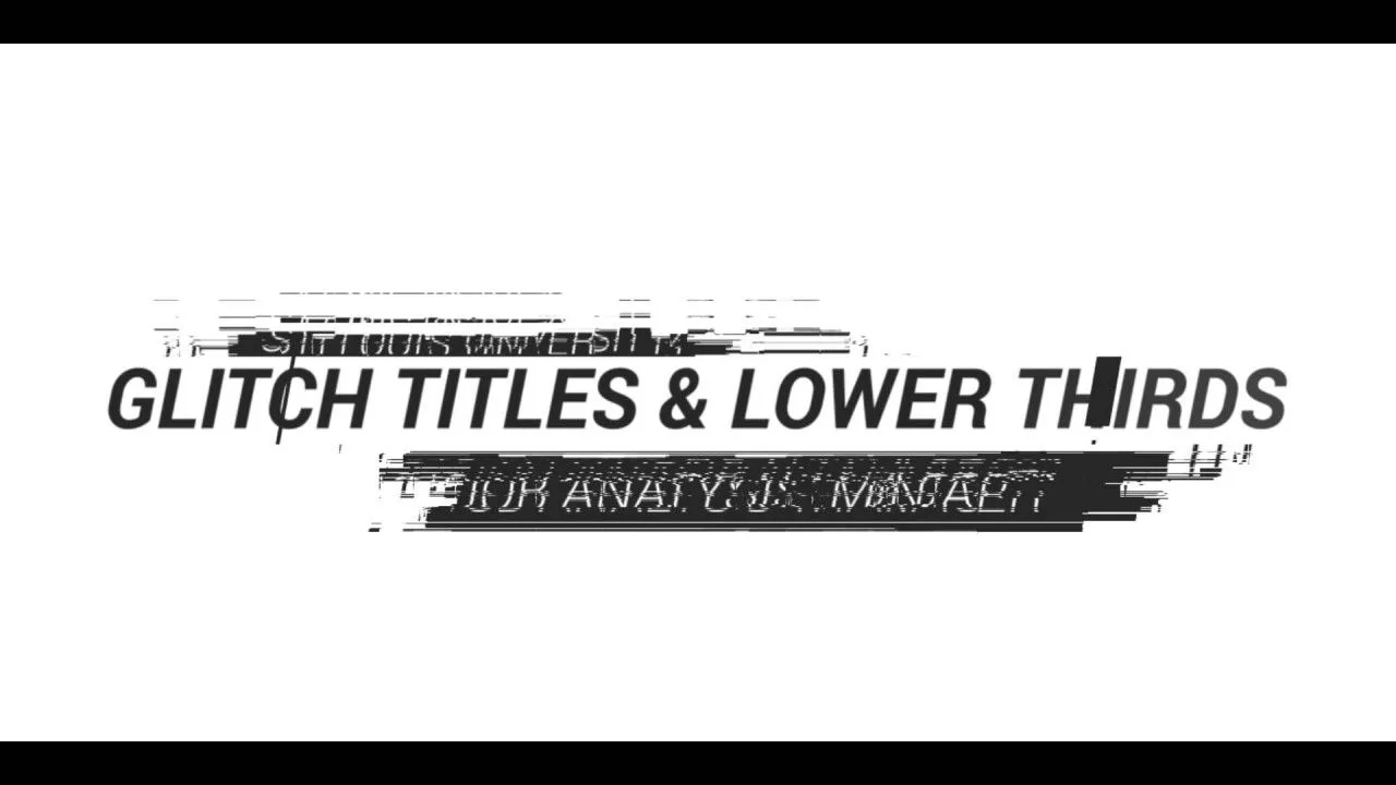 毛刺动画和降低三分之二标题像素设计精选AE模板