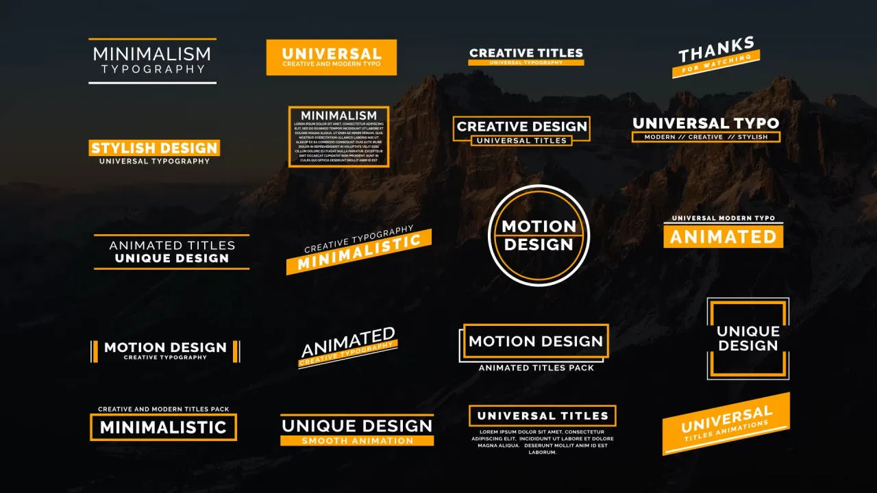 20个运动错别字标题动画像素设计精选AE模板