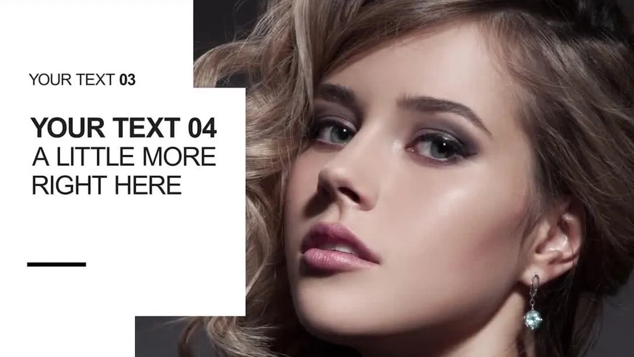 简洁优雅切片幻灯片ae过渡模板