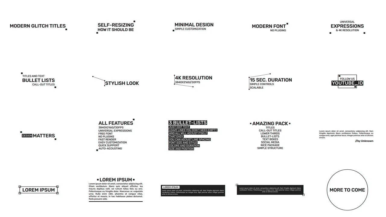 现代小故障标题产品促销像素设计精选AE模板下载