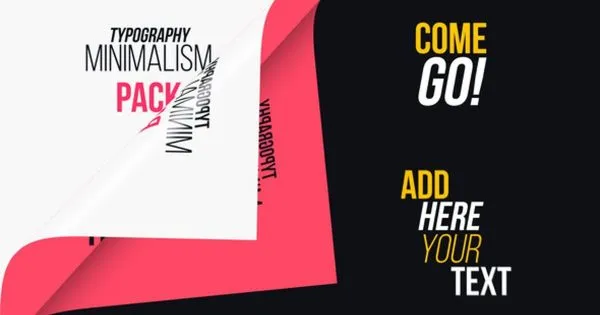 极简主义动画字体特效像素设计精选AE模板 Minimalism Typography