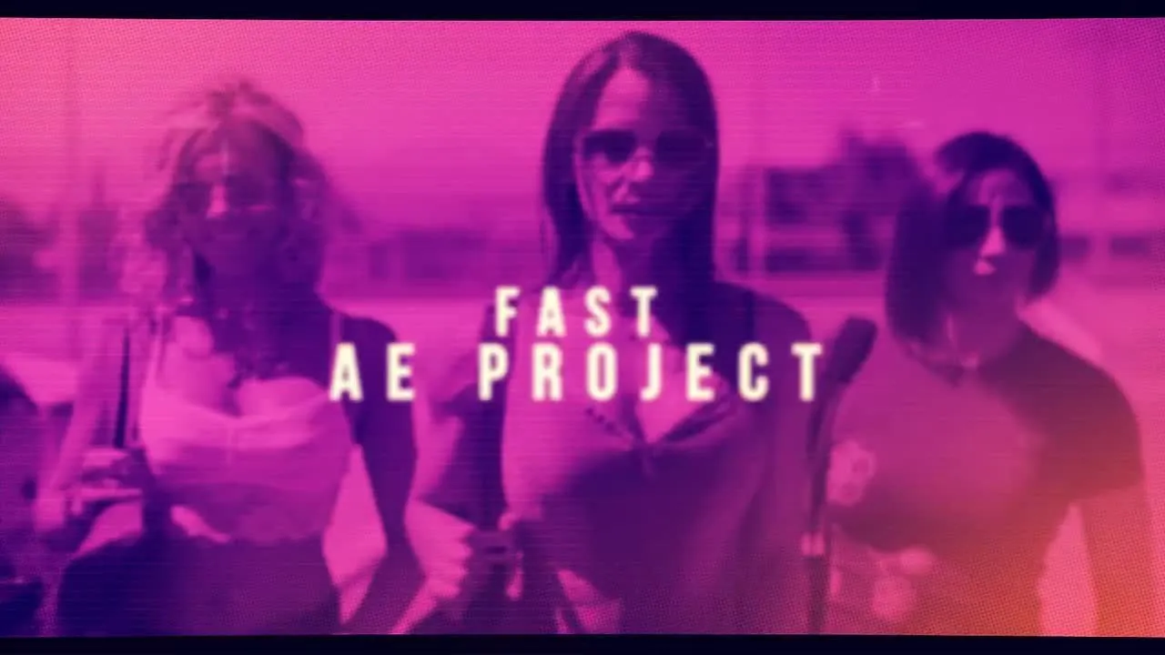 炫酷运动Glitch促销像素设计精选AE模板