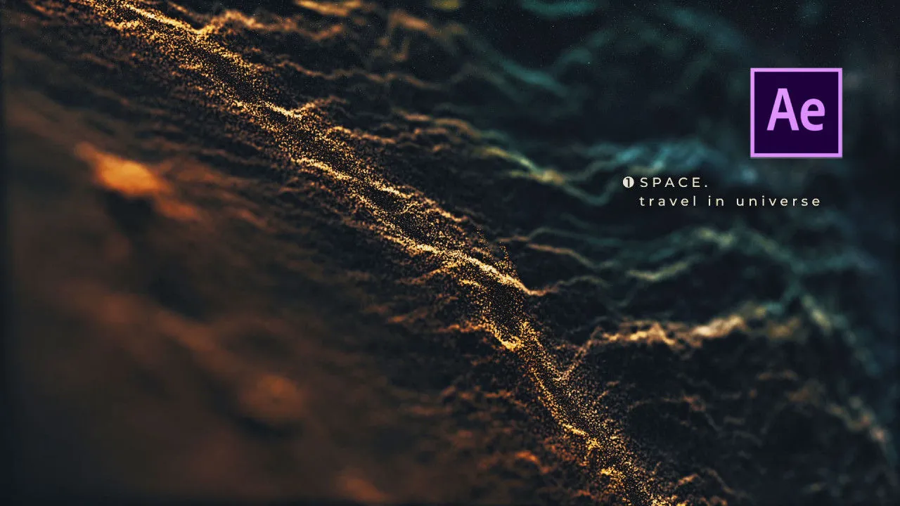 现代时尚精美的深空标题像素设计精选AE模板