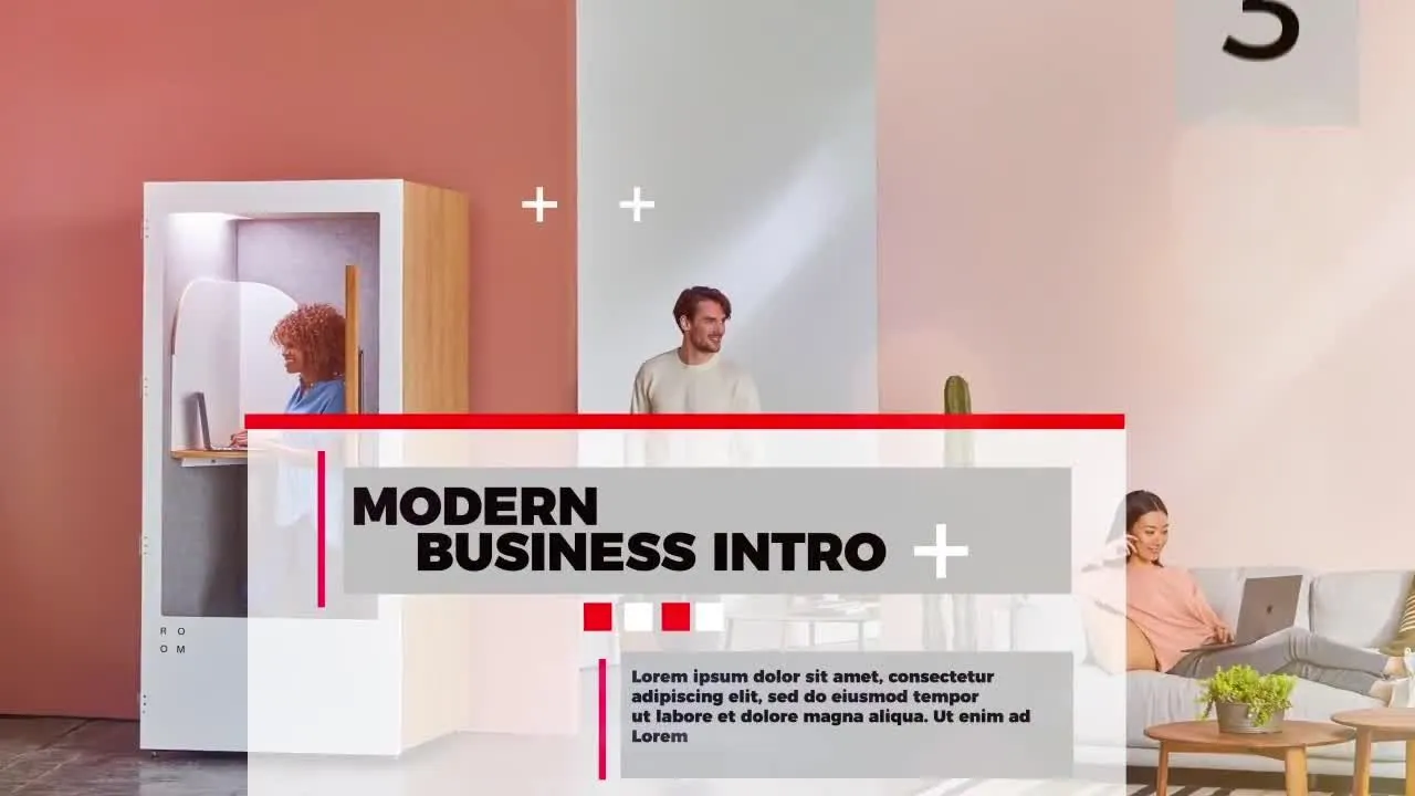 清洁最小企业动画像素设计精选AE模板