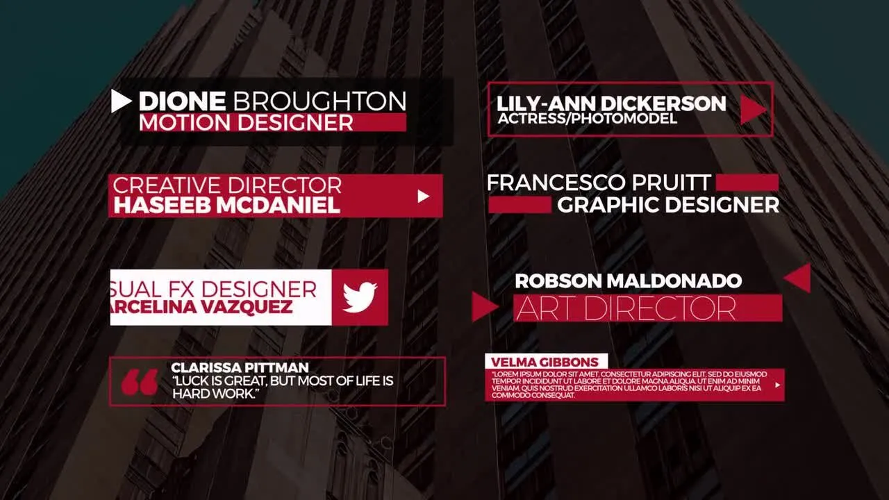 8个现代下三分之一电影全屏标题像素设计精选AE模板