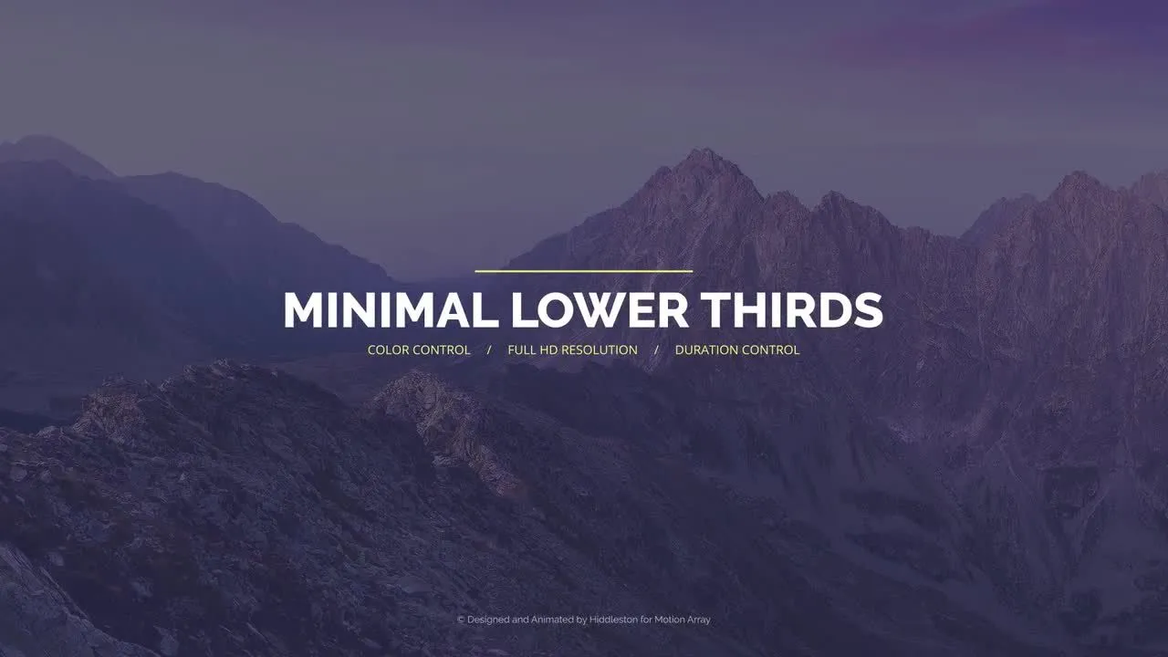 最小的下三分之一企业演示全屏幕标题像素设计精选AE模板