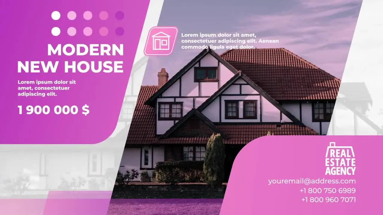 时尚房地产促销像素设计精选AE模板