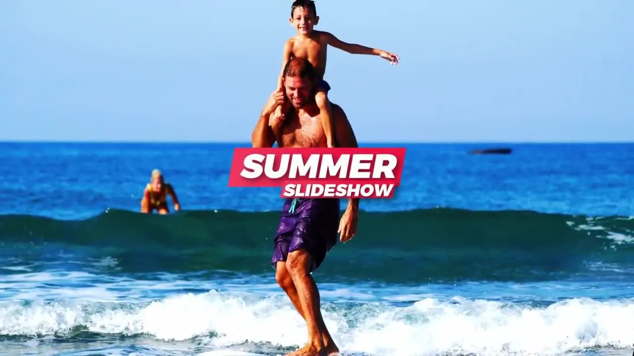 干净多彩的夏季幻灯片像素设计精选AE模板