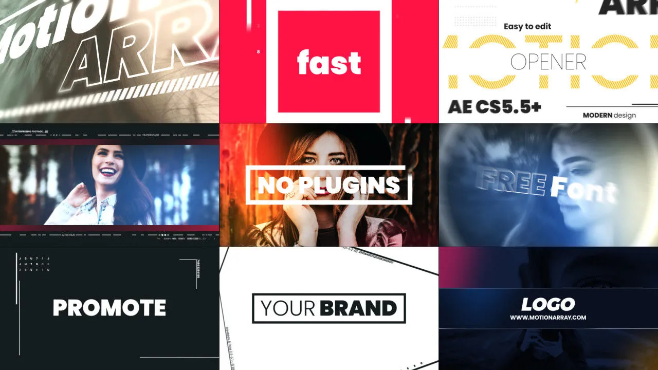 开启者动态动画宣传产品像素设计精选AE模板