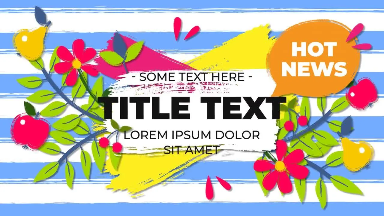 色彩鲜艳的清凉夏季动态动画标题文字像素设计精选AE模板Tropical Summer Titles