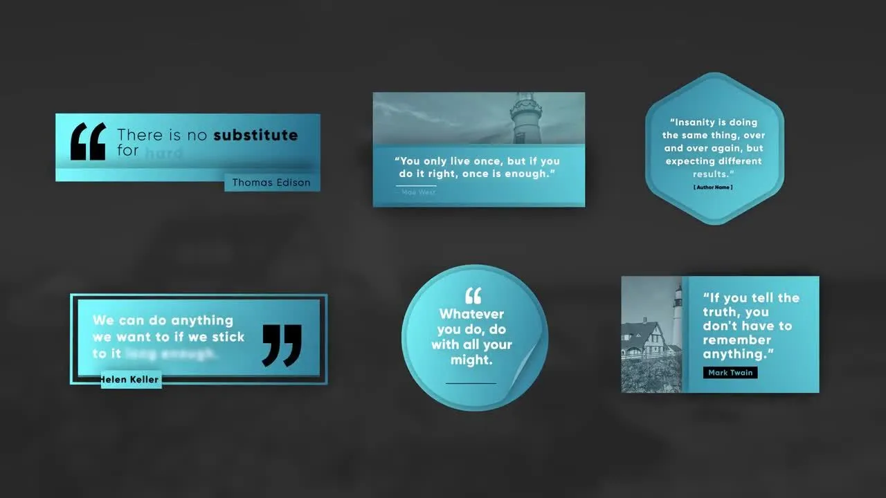 6个独特的报价标题像素设计精选AE模板