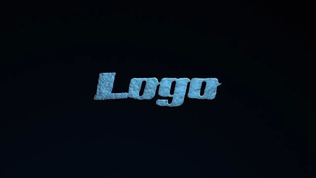简洁创意的故障和扭曲效果展示徽标像素设计精选AE模板