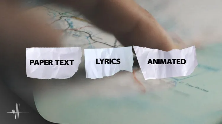 5种动画纸文本歌词ae模板