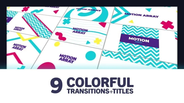 9种具有过渡效果的动态动画文本动画像素设计精选AE模板