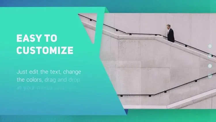 简洁商务幻灯片动画展示像素设计精选AE模板