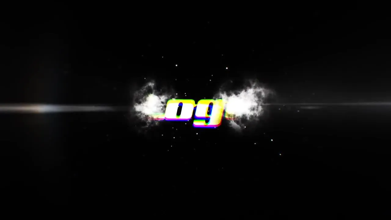 烟雾炸的粒子徽标显示像素设计精选AE模板