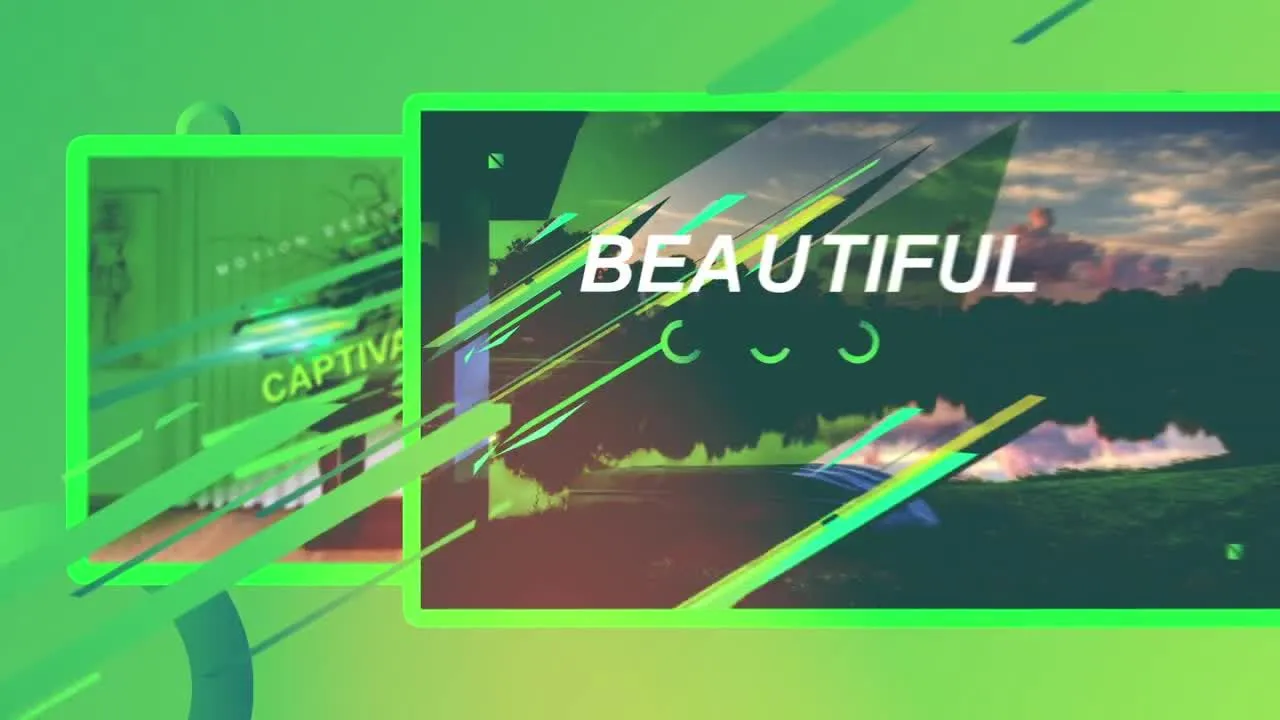 独特明亮多彩过渡效果片头展示像素设计精选AE模板