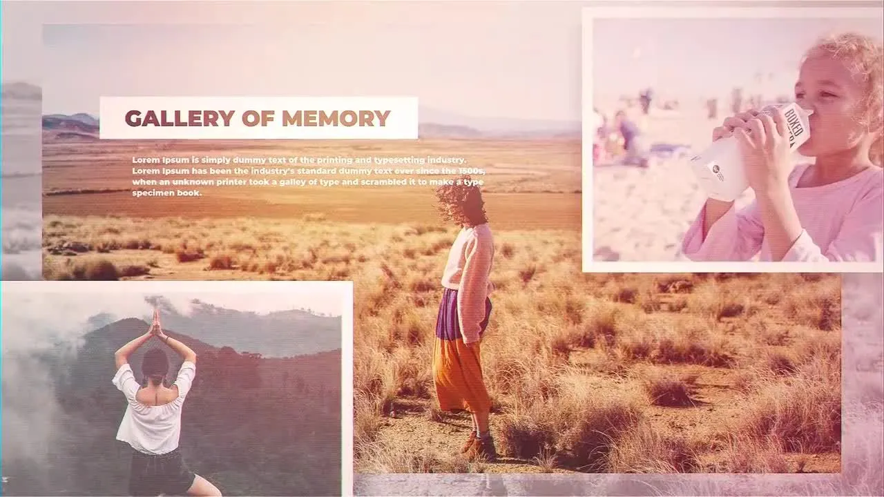 温馨照片回忆幻灯片展示像素设计精选AE模板