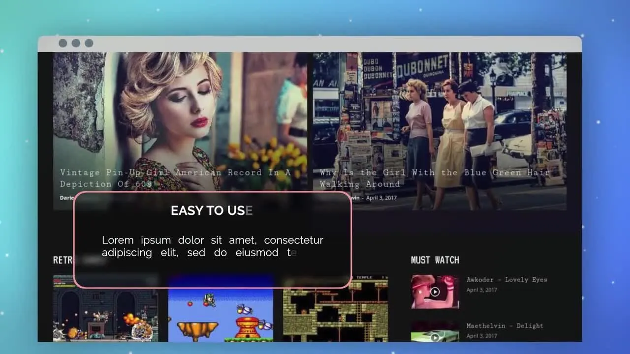 干净且富有创意的网站演示动画像素设计精选AE模板