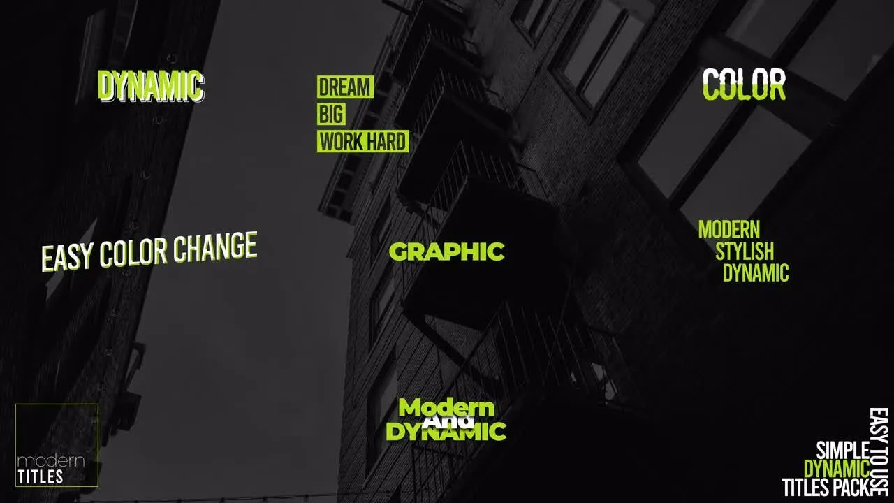 9个简洁明了的动态标题像素设计精选AE模板