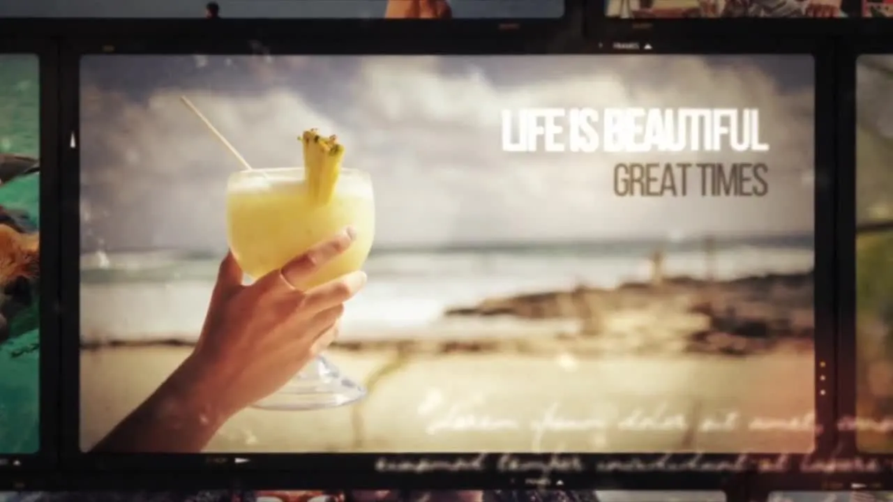 电影照相馆幻灯片放映像素设计精选AE模板