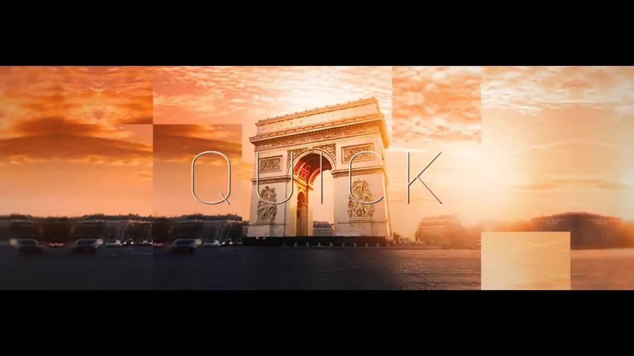 简洁快速创意照片展示像素设计精选AE模板