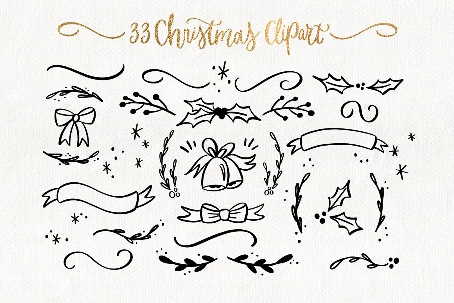 圣诞祝福语图形剪贴画 Quotes & clipart Merry Christmas SVG插图(4)