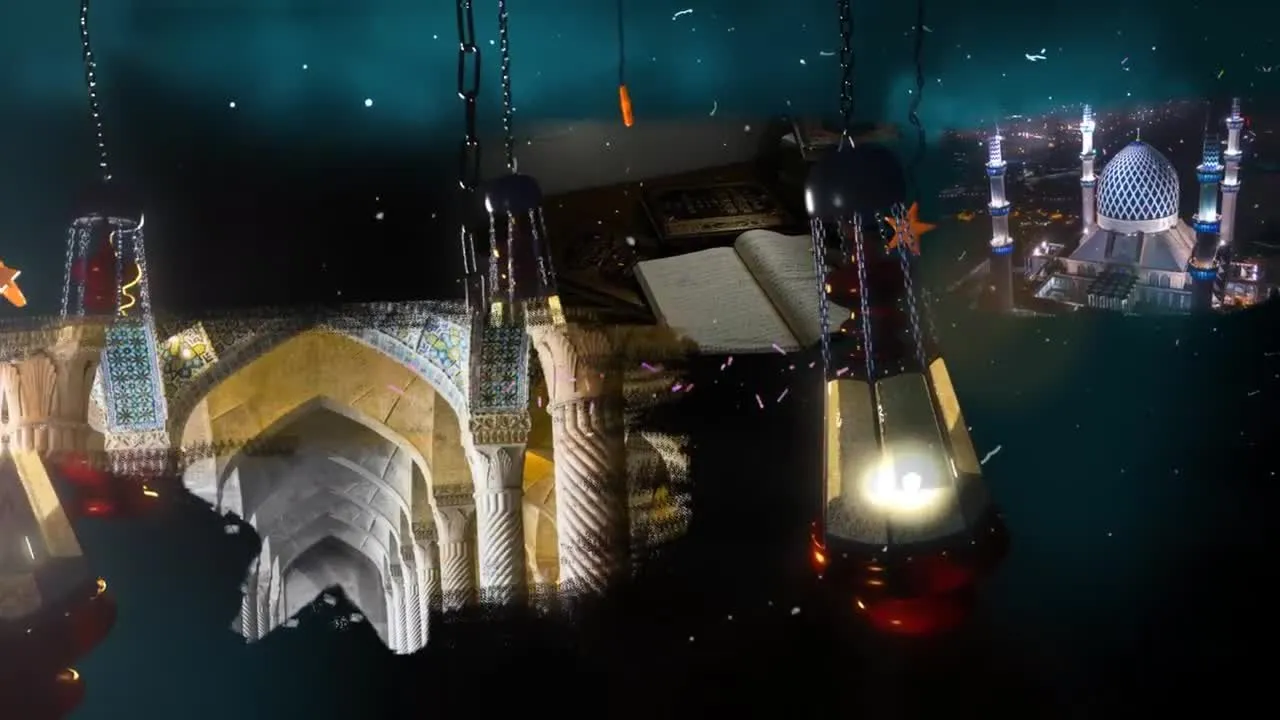 开斋节和斋月精彩开场像素设计精选AE模板