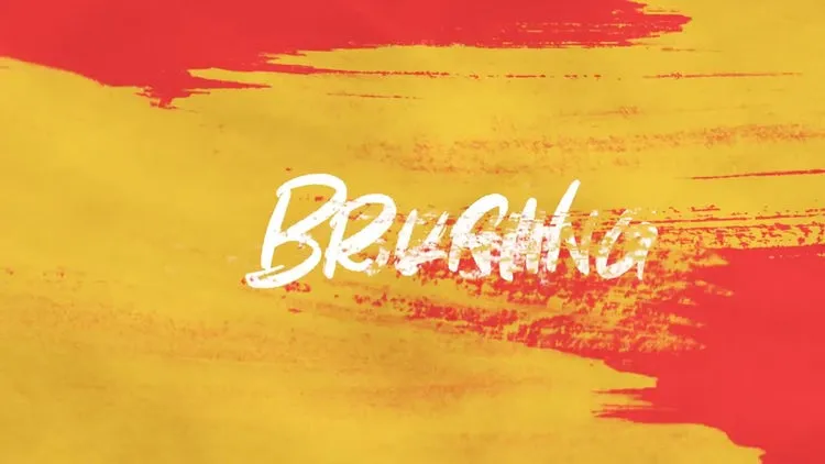 动感文字标题像素设计精选AE模板(Brush Stomp Opener)