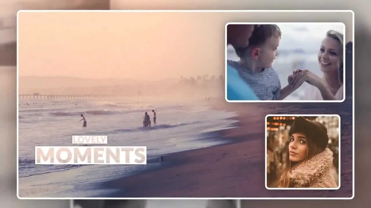 清晰简单时尚的照片幻灯片像素设计精选AE模板