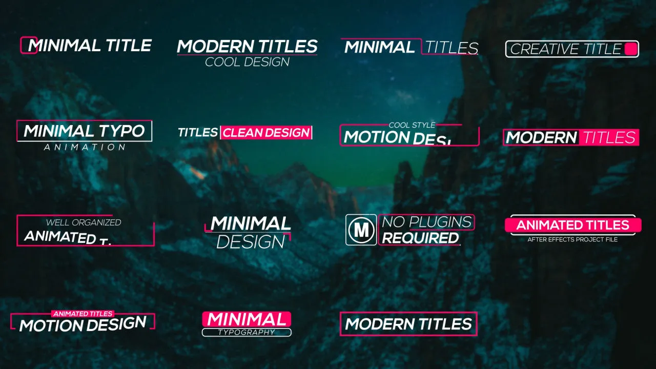 创意标题动画像素设计精选AE模板