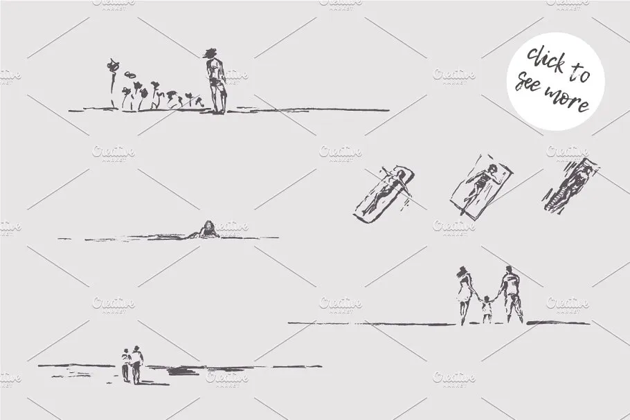 滨海景观素描贴图 Landscapes with seaside view插图(1)