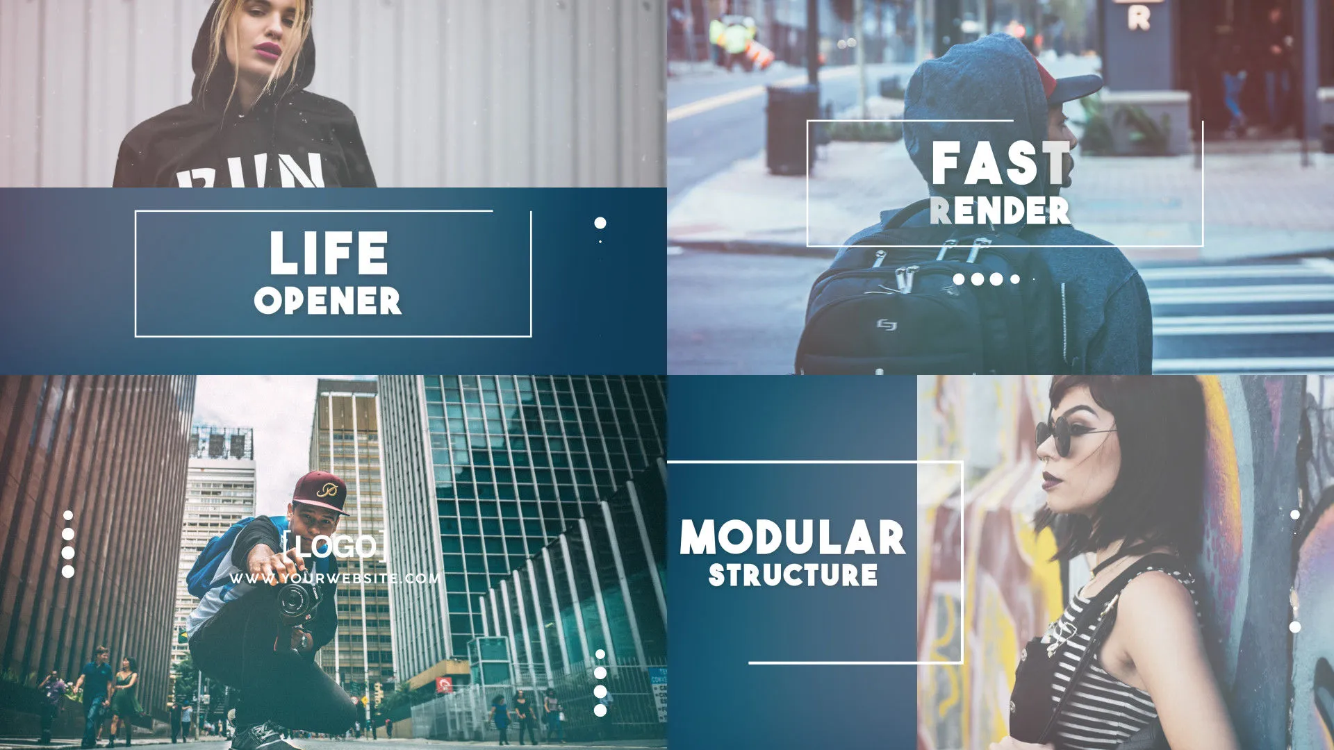 优雅动态展示照片像素设计精选AE模板