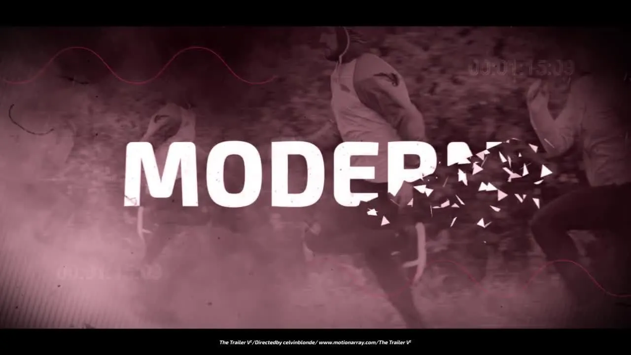 爆炸性文本动画预告片像素设计精选AE模板