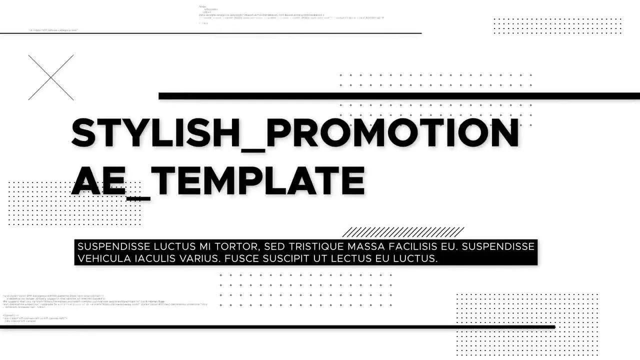 时尚促销简单文字动画像素设计精选AE模板