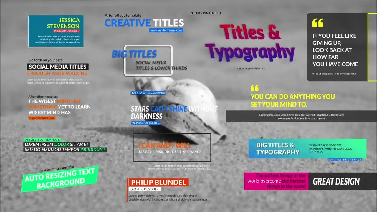 15个社交媒体标题像素设计精选AE模板