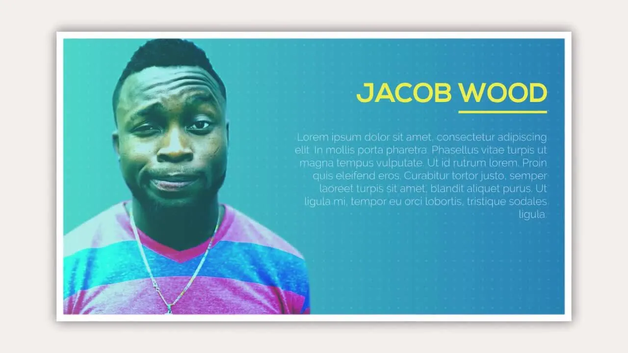 公司员工个人简介图文展示像素设计精选AE模板