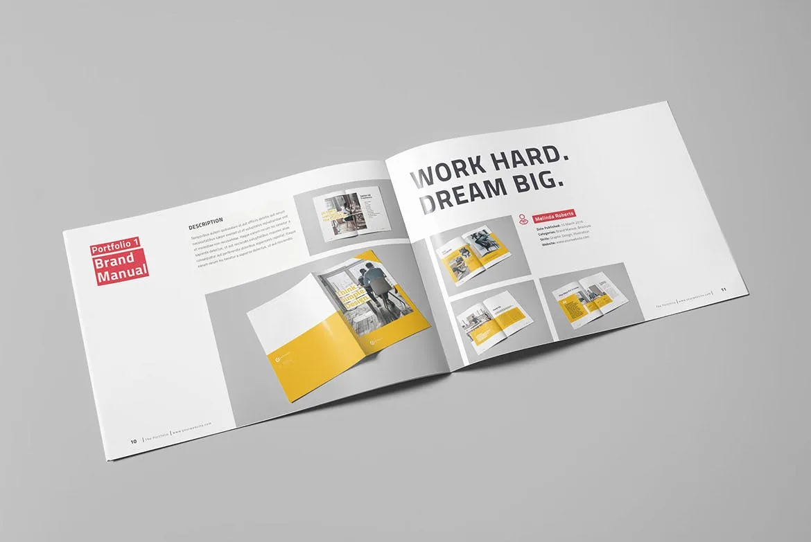 工作室/企业/机构组织适用的宣传画册模板 The Portfolio Landscape插图(4)