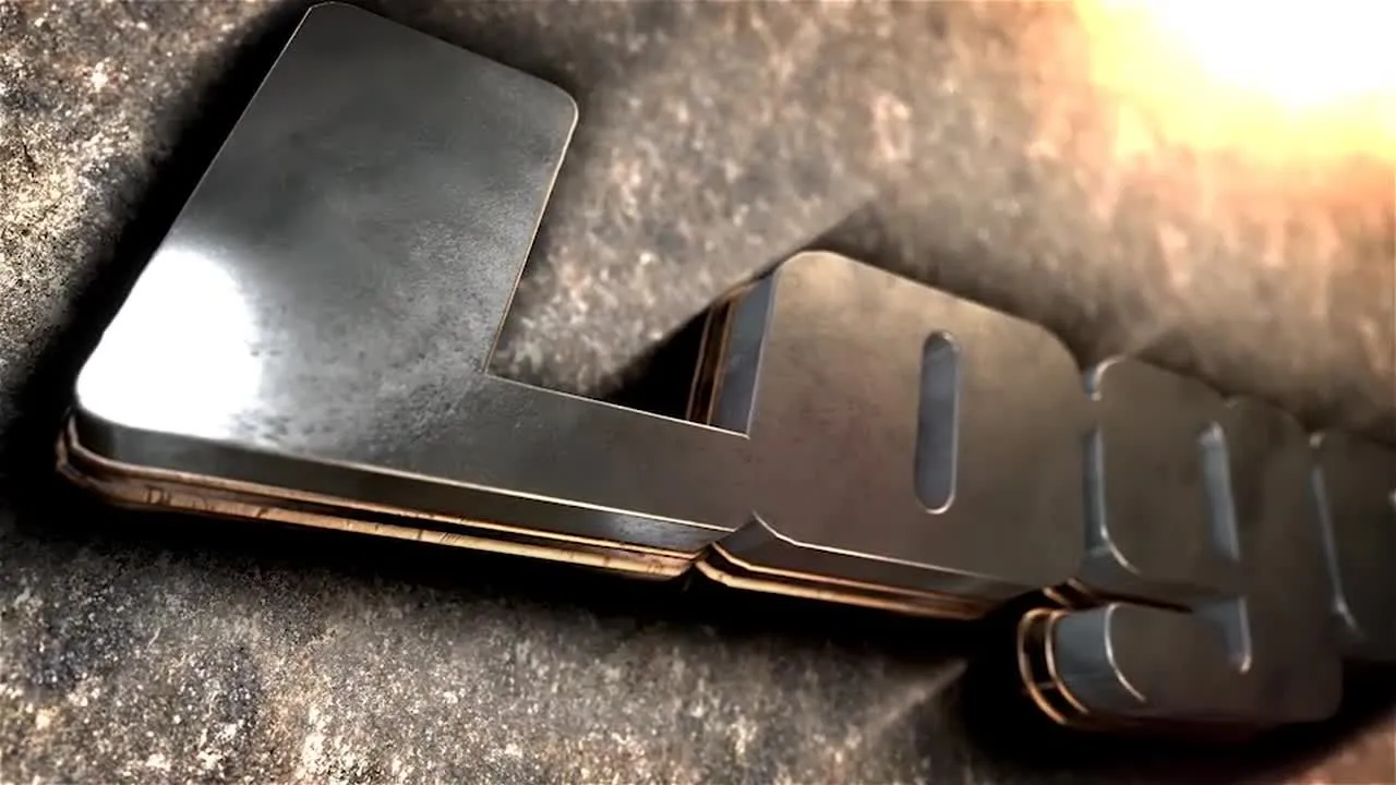 3D金属岩石徽标像素设计精选AE模板