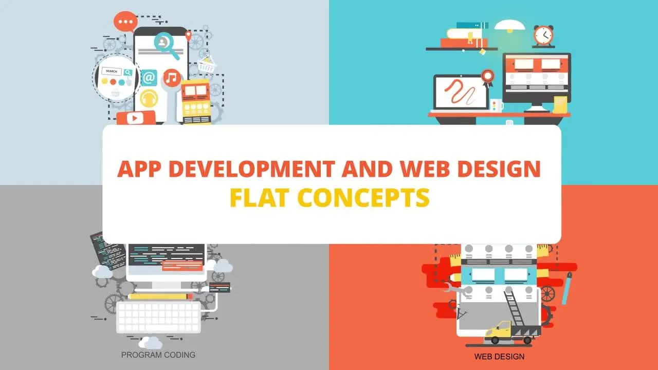 应用程序开发和网页设计素材像素设计精选AE模板