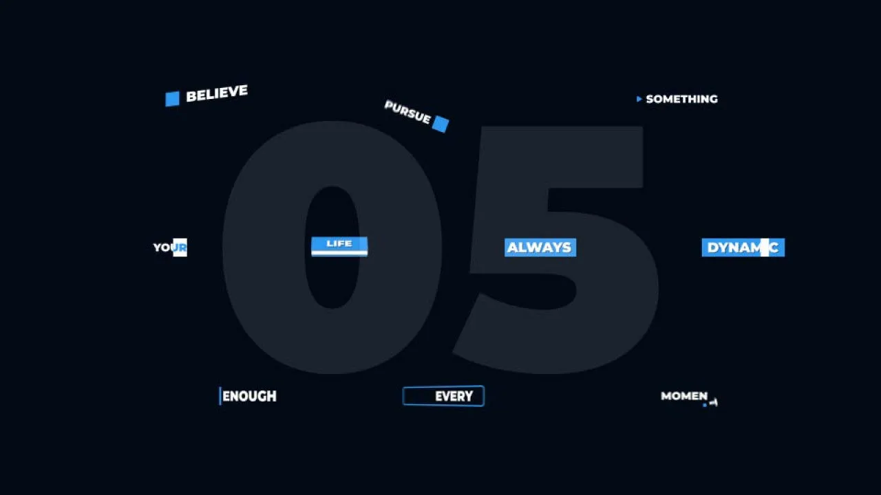 移动标题动态制作像素设计精选AE模板