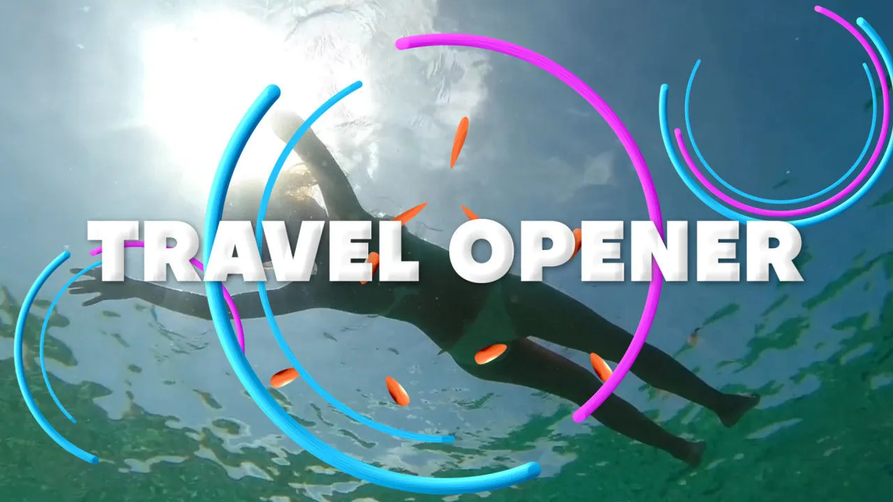 旅行休闲像素设计精选AE模板