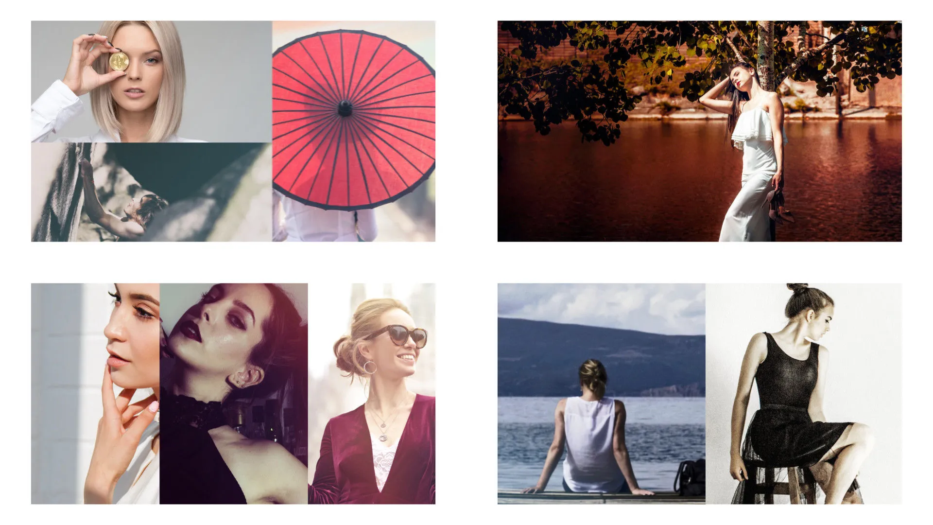 优雅时尚的照片拼贴幻灯片展示效果像素设计精选AE模板